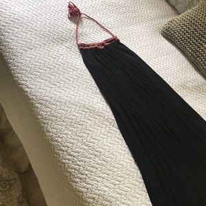 Roxy black maxi halter dress